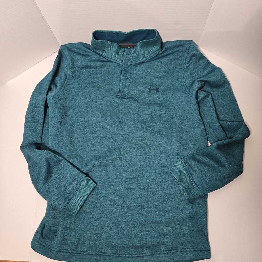 Under Armour Storm New Mens Large Teal Turquoise Quarter-Zip Top Sweatshirt